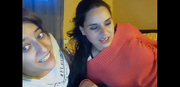 two girls playing hot